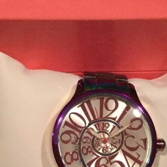 Betsey Johnson 🌈 Analog Rainbow Watch Stainless - Picture 6 of 8